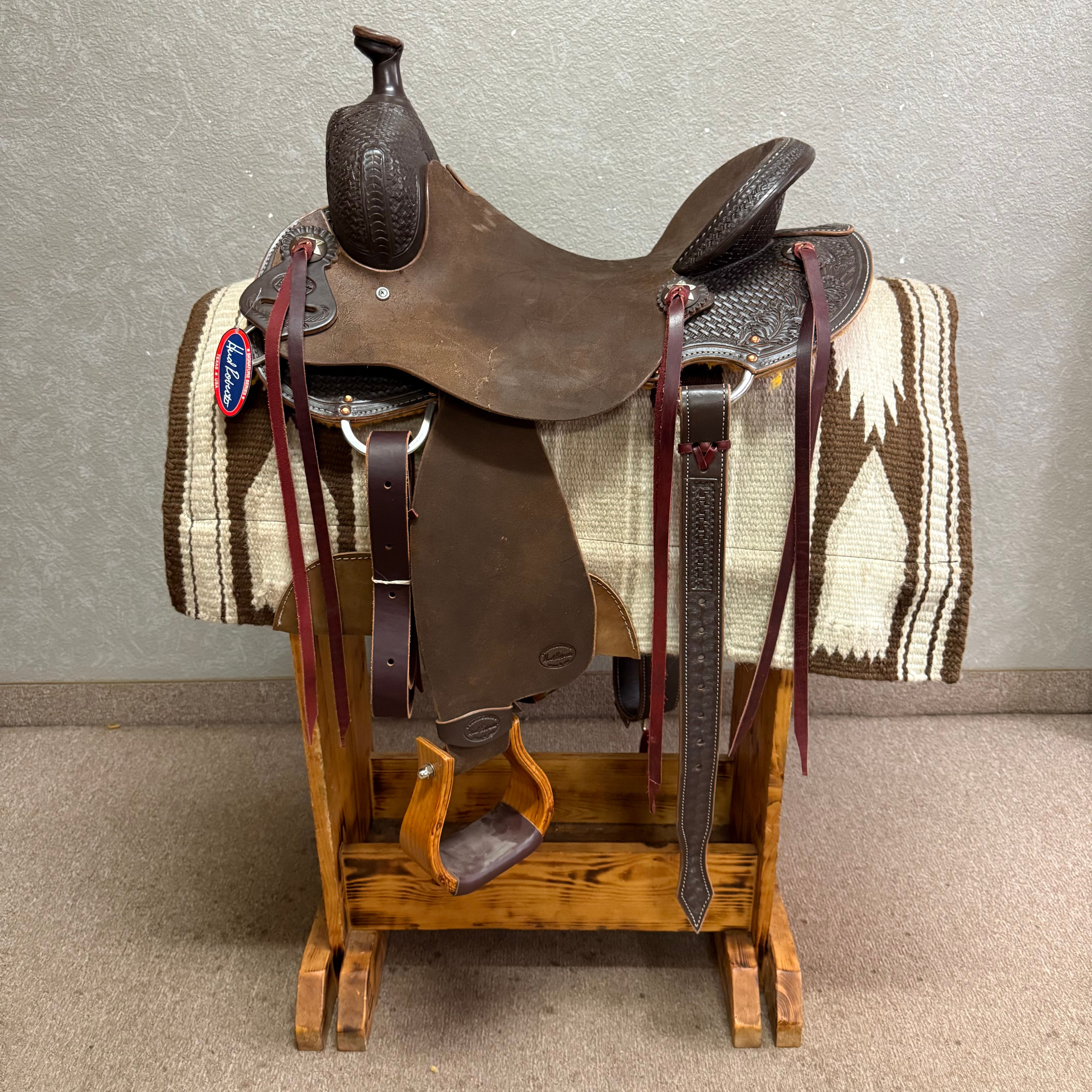 Hud Roberts Lightweight Cowhorse Saddle- Rough Out
