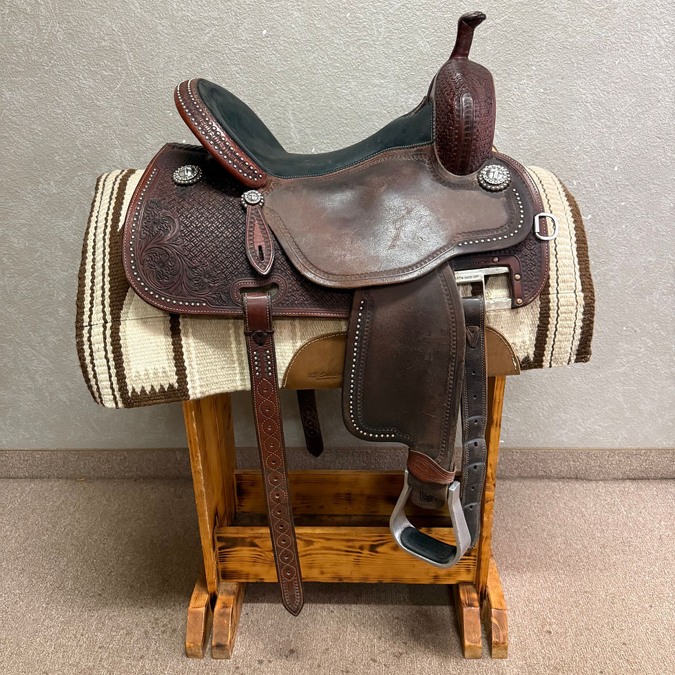 Thumbnail: Used 15.5" x 8" Martin Crown C Barrel Saddle