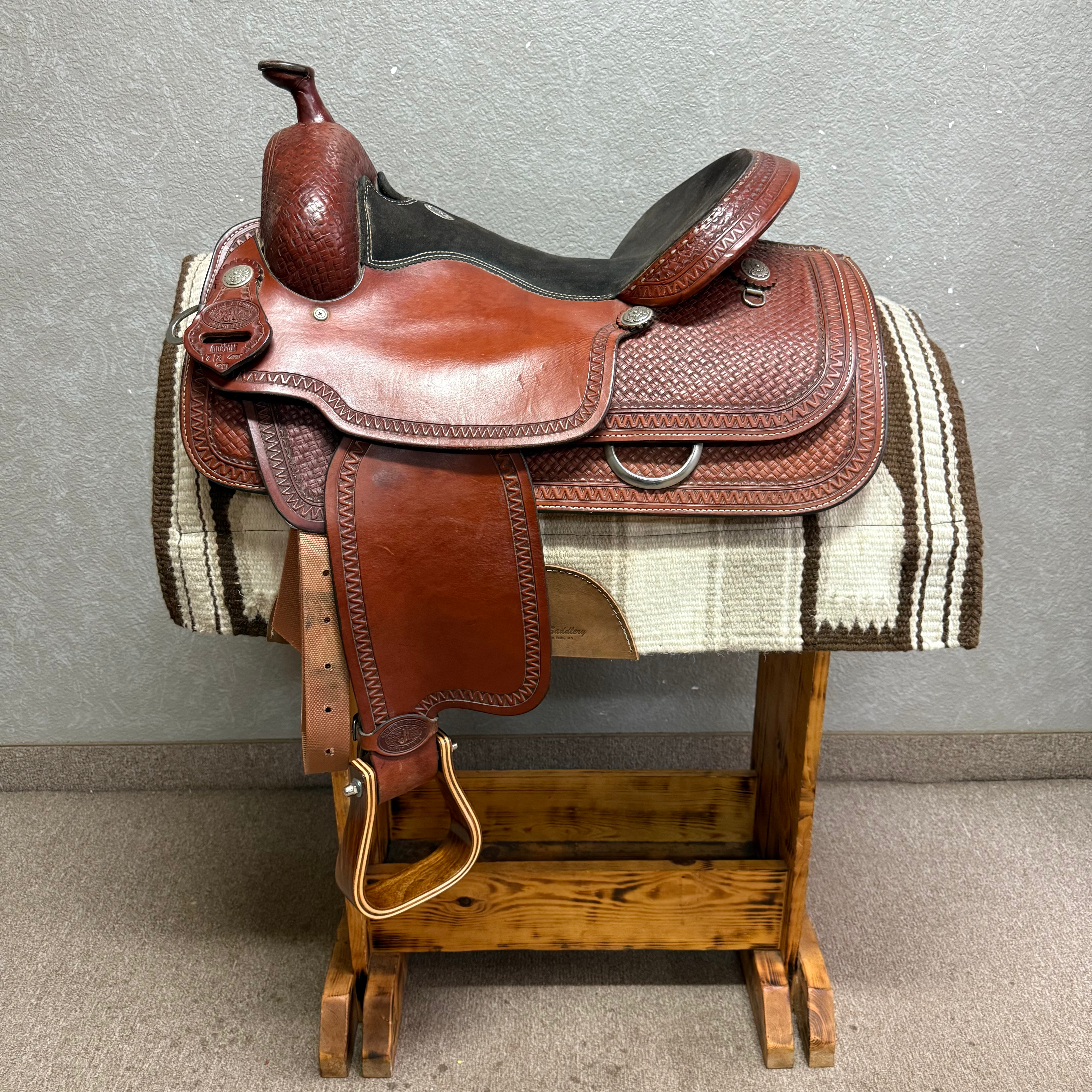 Used 16" Double J Equitation Saddle