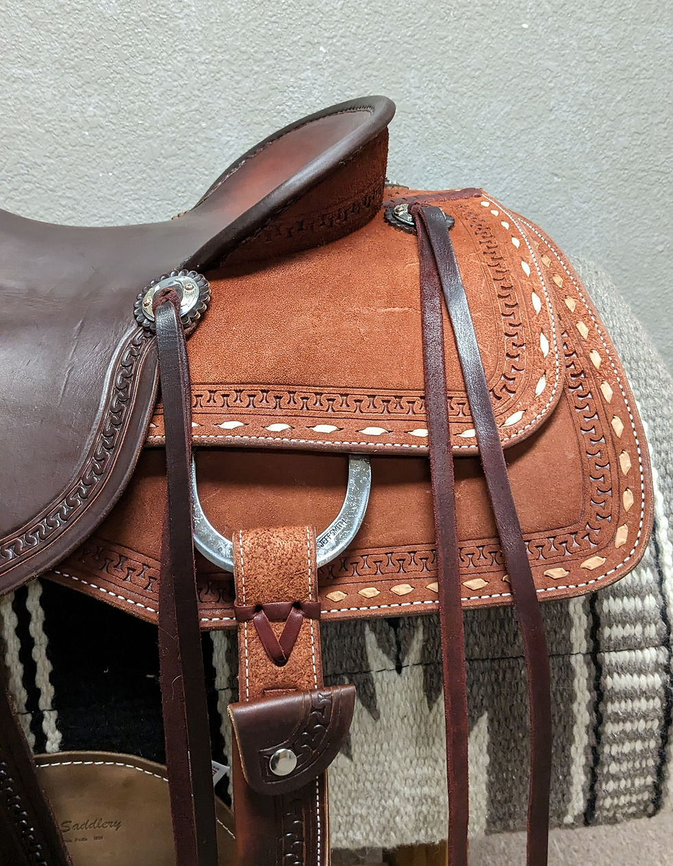 Thumbnail: 16.5" Jeff Smith Cowhorse Saddle (RS-321)