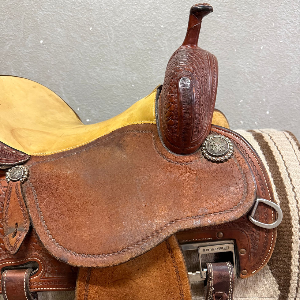 Thumbnail: Used 14" x 8.5" Martin Crown C Barrel Saddle