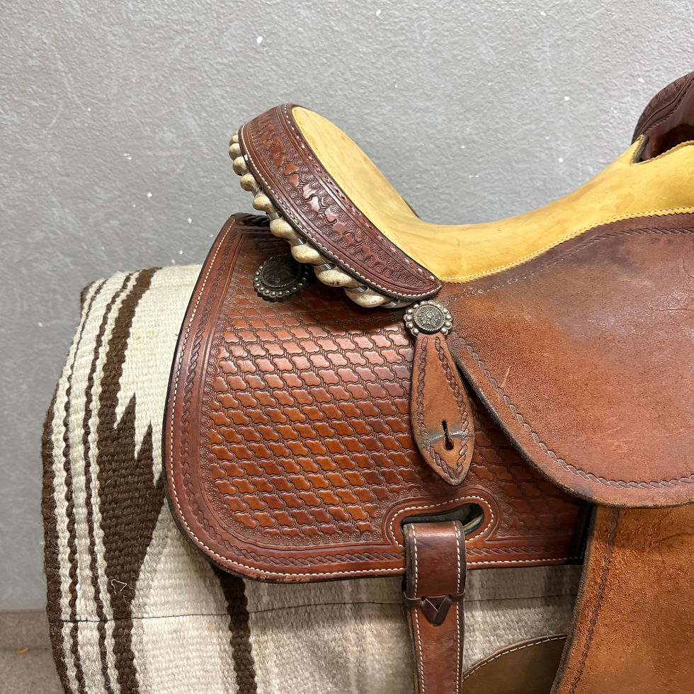 Thumbnail: Used 14" x 8.5" Martin Crown C Barrel Saddle