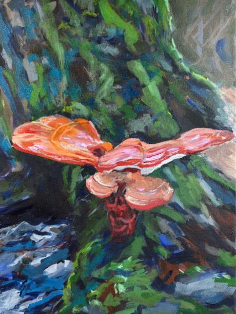 "Reishi Amaong The Roots"
12"x16"