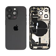 Genuine iPhone 14 Pro rear glass housing in Space Black
