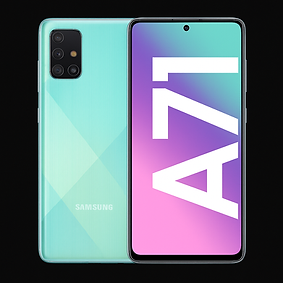 Galaxy A71 on dark background
