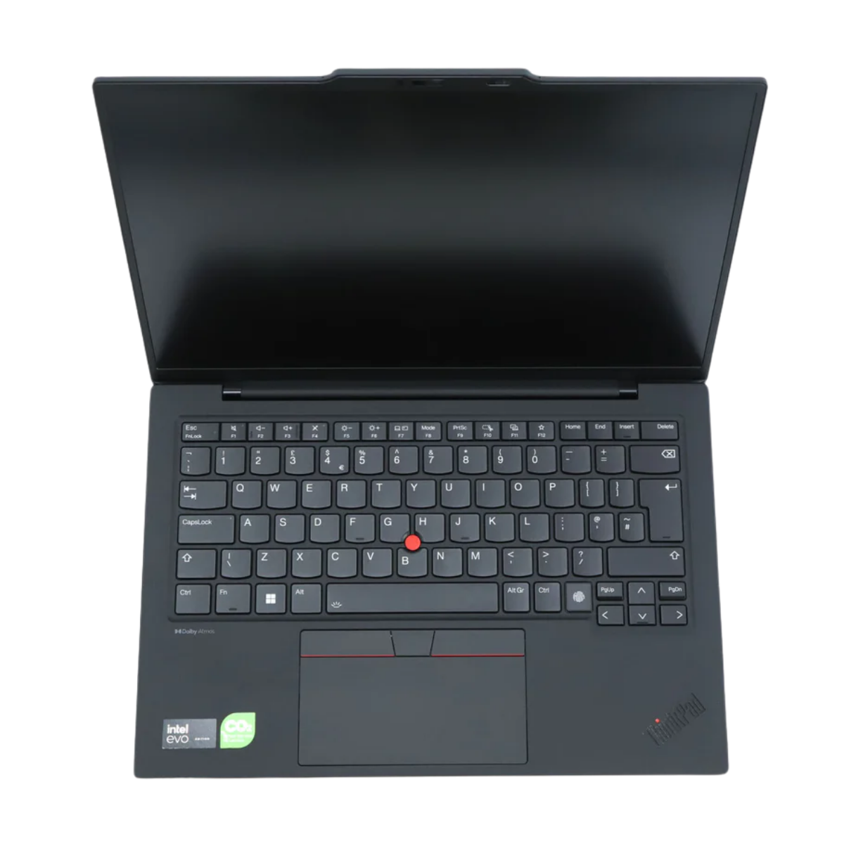 Lenovo ThinkPad X1 Carbon Gen 12 open 90 degree front view