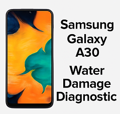 Samsung Galaxy A30 water damage diagnostic with ultrasonic cleaning