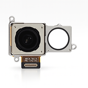 Pixel 9 rear camera module on dark background.