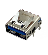 Rear single USB port on a PS5 console, detailed close‑up with metallic highlights.