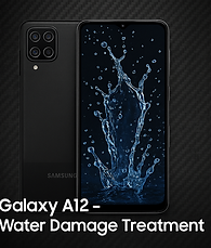 Galaxy A12 water damage treatment & diagnostics – from £55. Book Now.