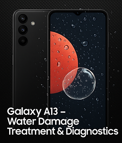 Galaxy A13 water damage cleaning and diagnostic service.