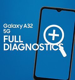 Galaxy A32 5G full diagnostics & health check – £39. Book Now.