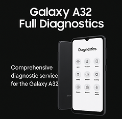 Galaxy A32 full diagnostics & health check – £39. Book Now.