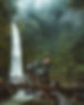 Couple by Waterfall