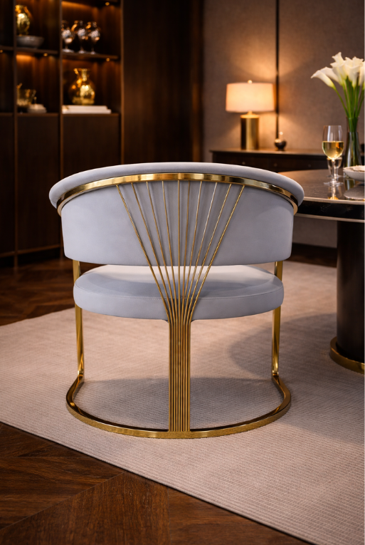 Miniatura: SILLA C-614 ORO AZUL
