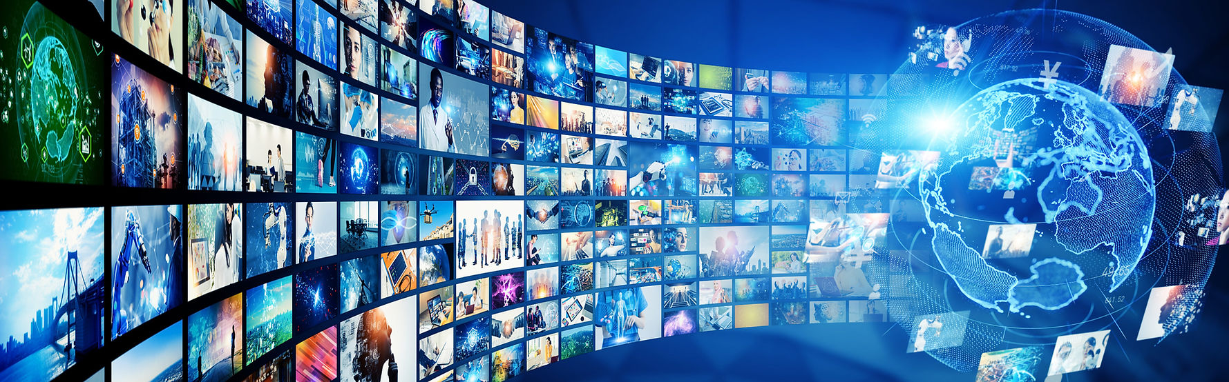 Digital contents concept. Social networking service. Streaming video. NFT. Non-fungible to