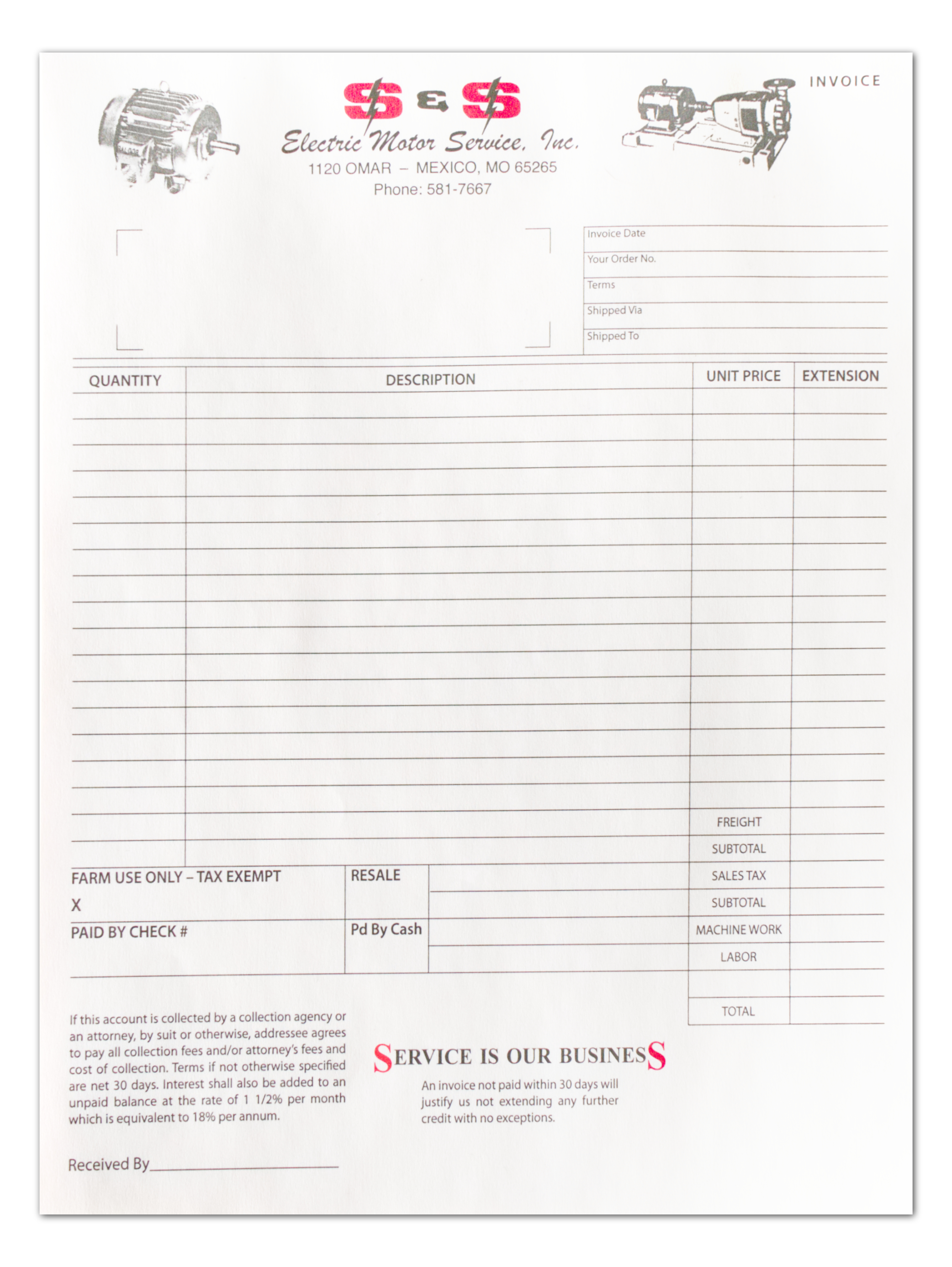Custom printed forms a s printing
