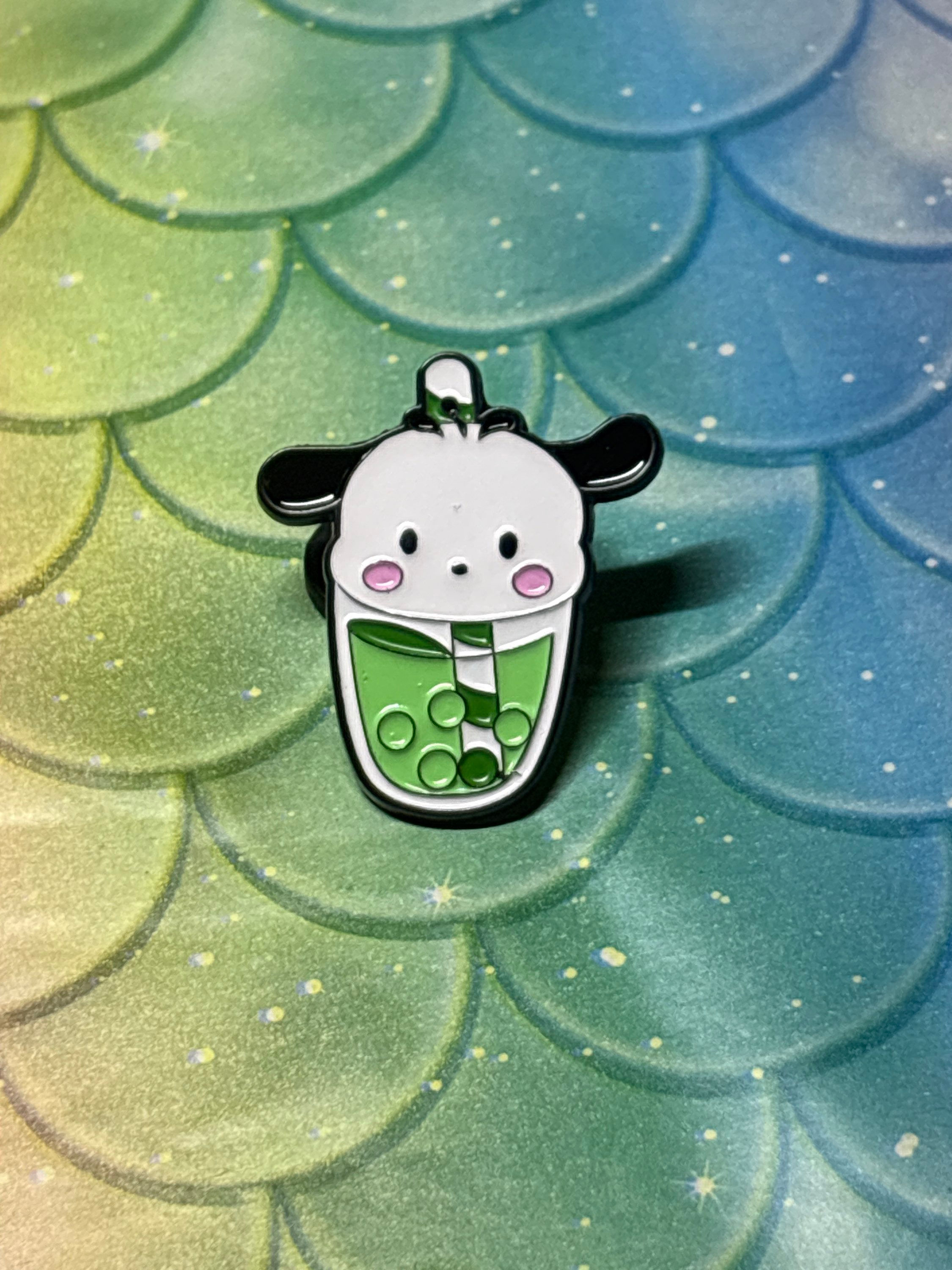 Pin - Boba White and Green