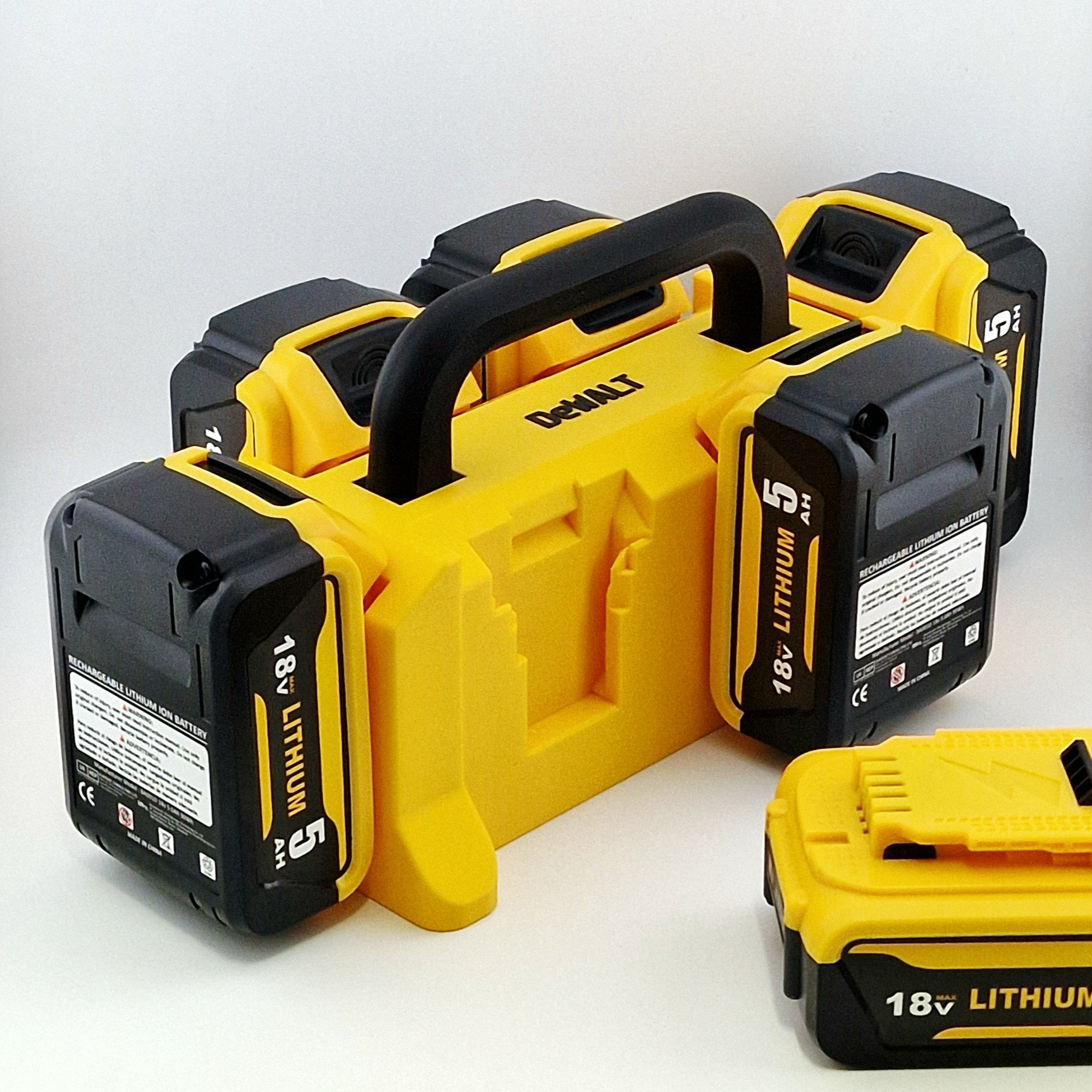 DeWalt 6 x Battery Caddy V2 (Yellow) - XR + FlexVolt