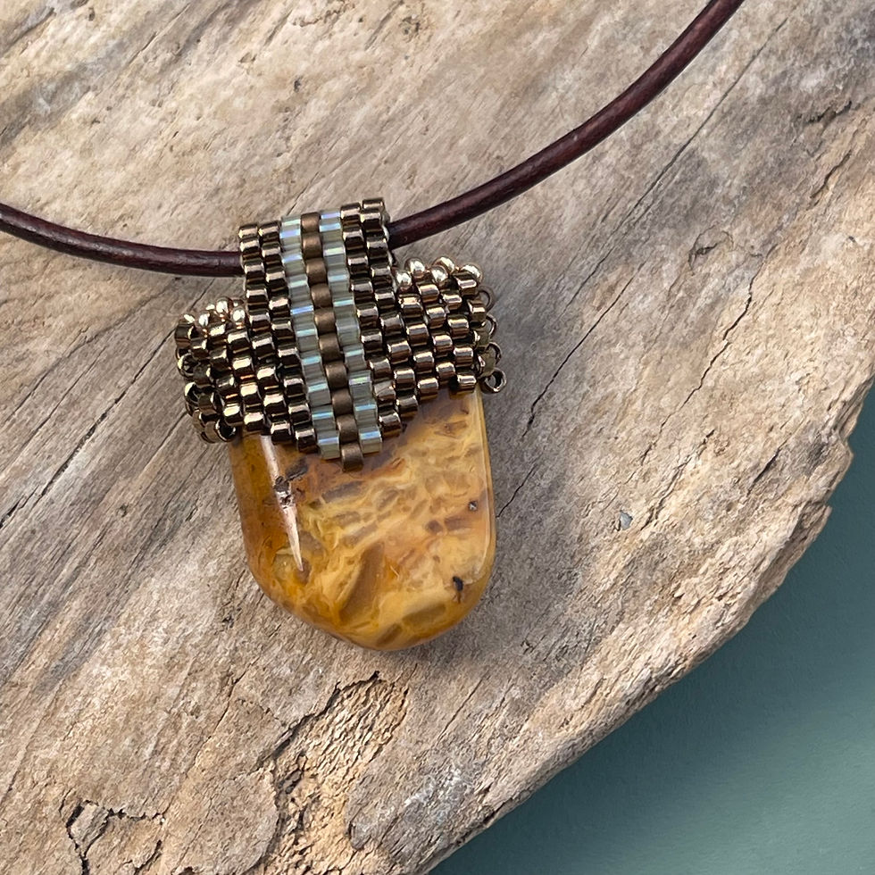 Thumbnail: Amber Earth | Yellow Jasper Gemstone Pendant