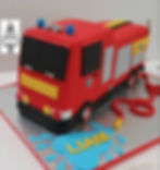 Fire truck cake