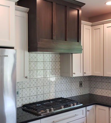 Homeowner wanted a new exhaust hood surround. So, I built a new wood surround from scratch. _ Remodeler Handyman Bozeman Montana On HIS Mark Services