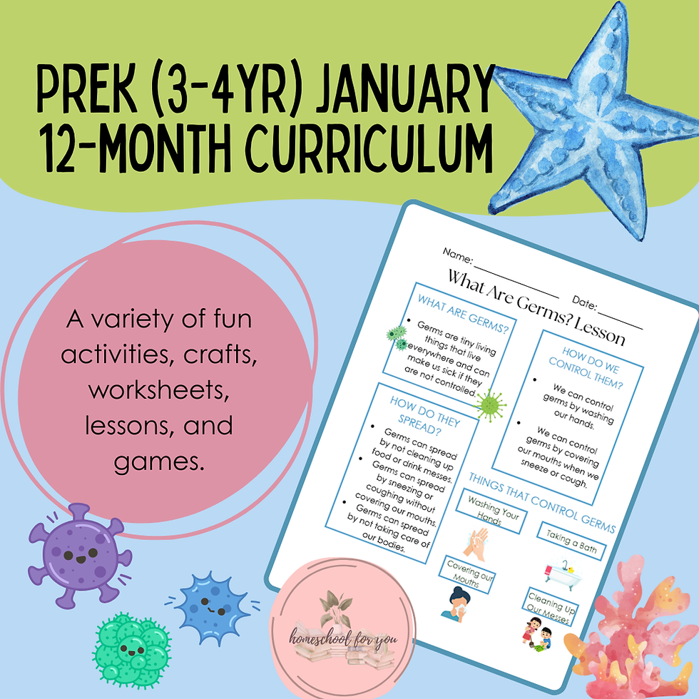 Thumbnail: Preschool 3-4yr January Digital Curriculum Workbook - 12 Month Curriculum