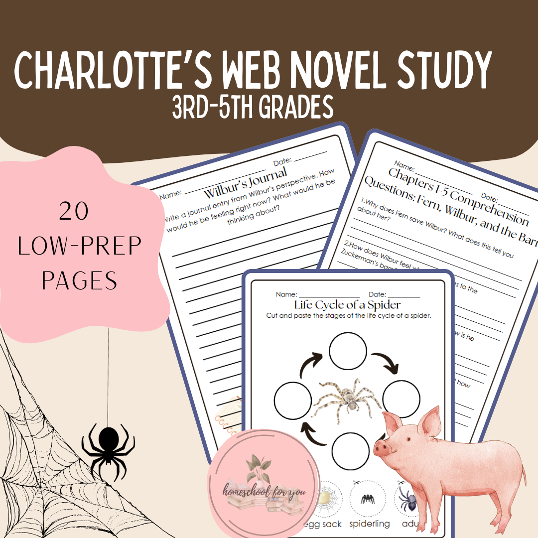 Novel Study: Charlotte's Web for 3rd-5th Grades - Novel Study