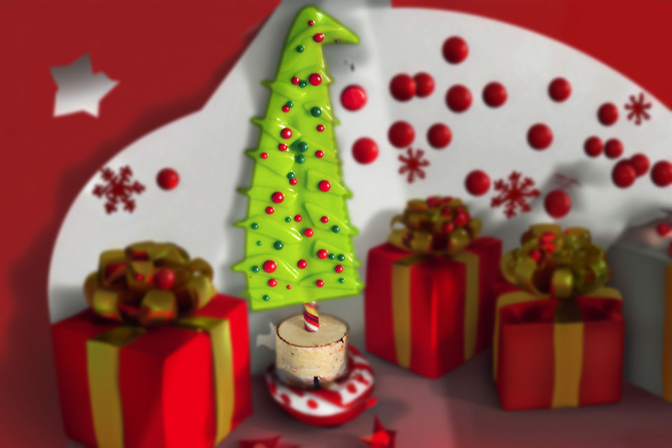 Thumbnail: Christmas Tree - Opaque Grinch - Wood Base
