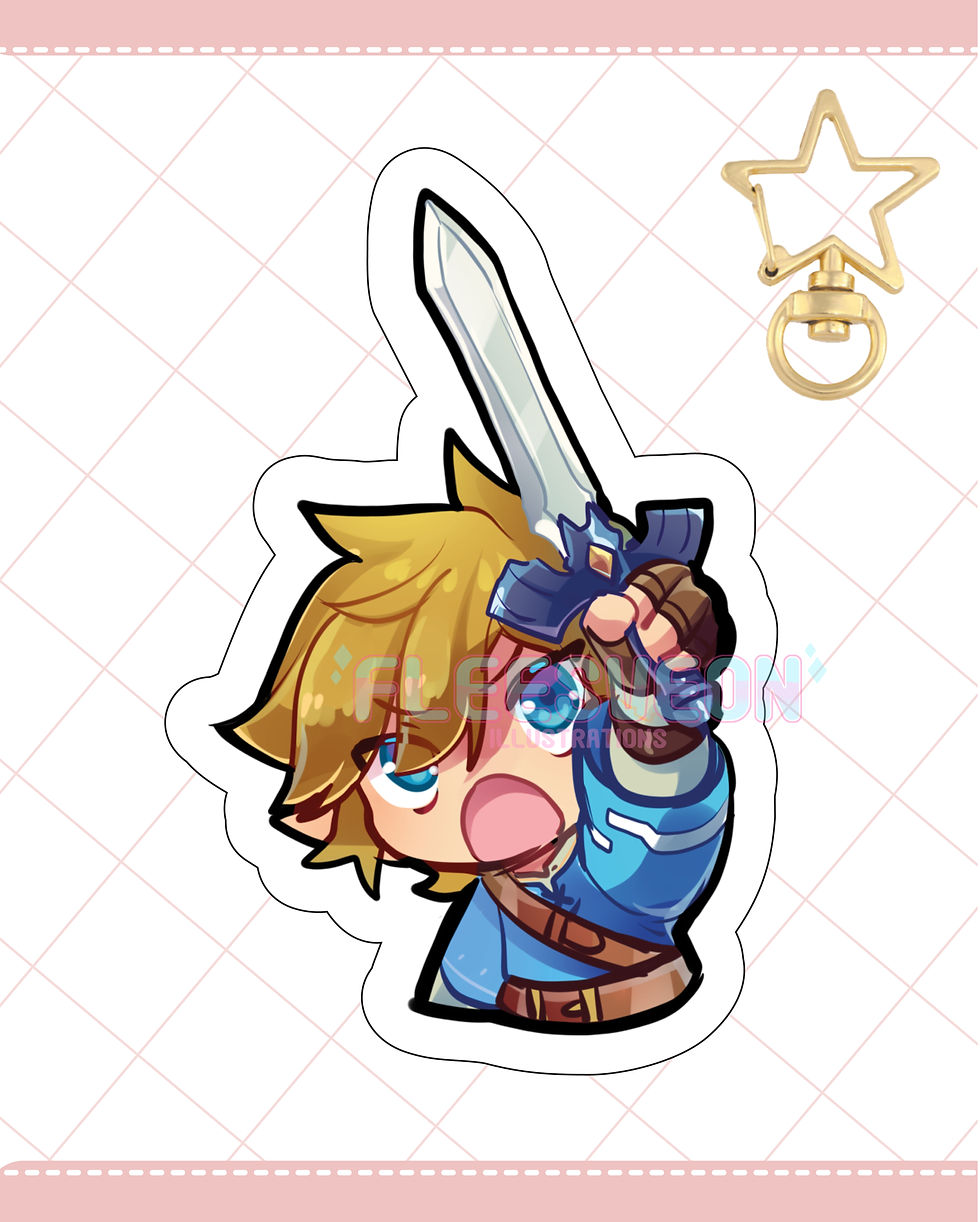 Link BOTW (2 inch acrylic Charm)