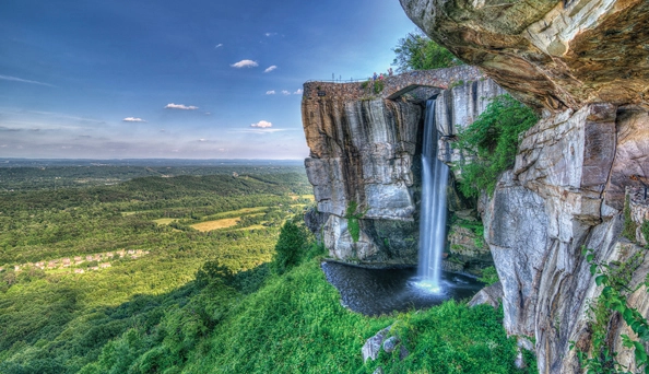 Waterfall at Rock City Gardens