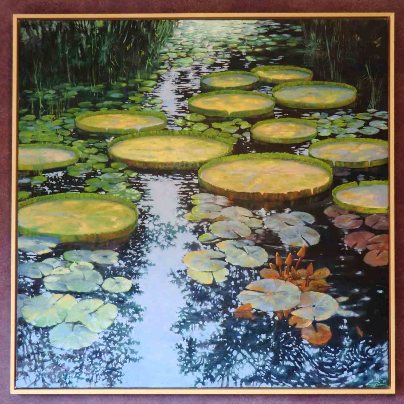 rafflesia - teich-oel-leinwand