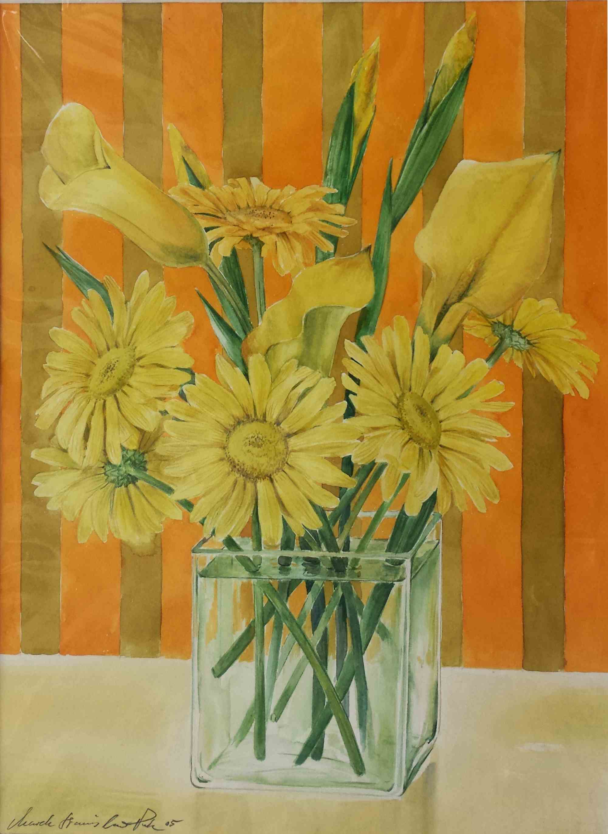 gelbe Calla und gelbe Gerbera