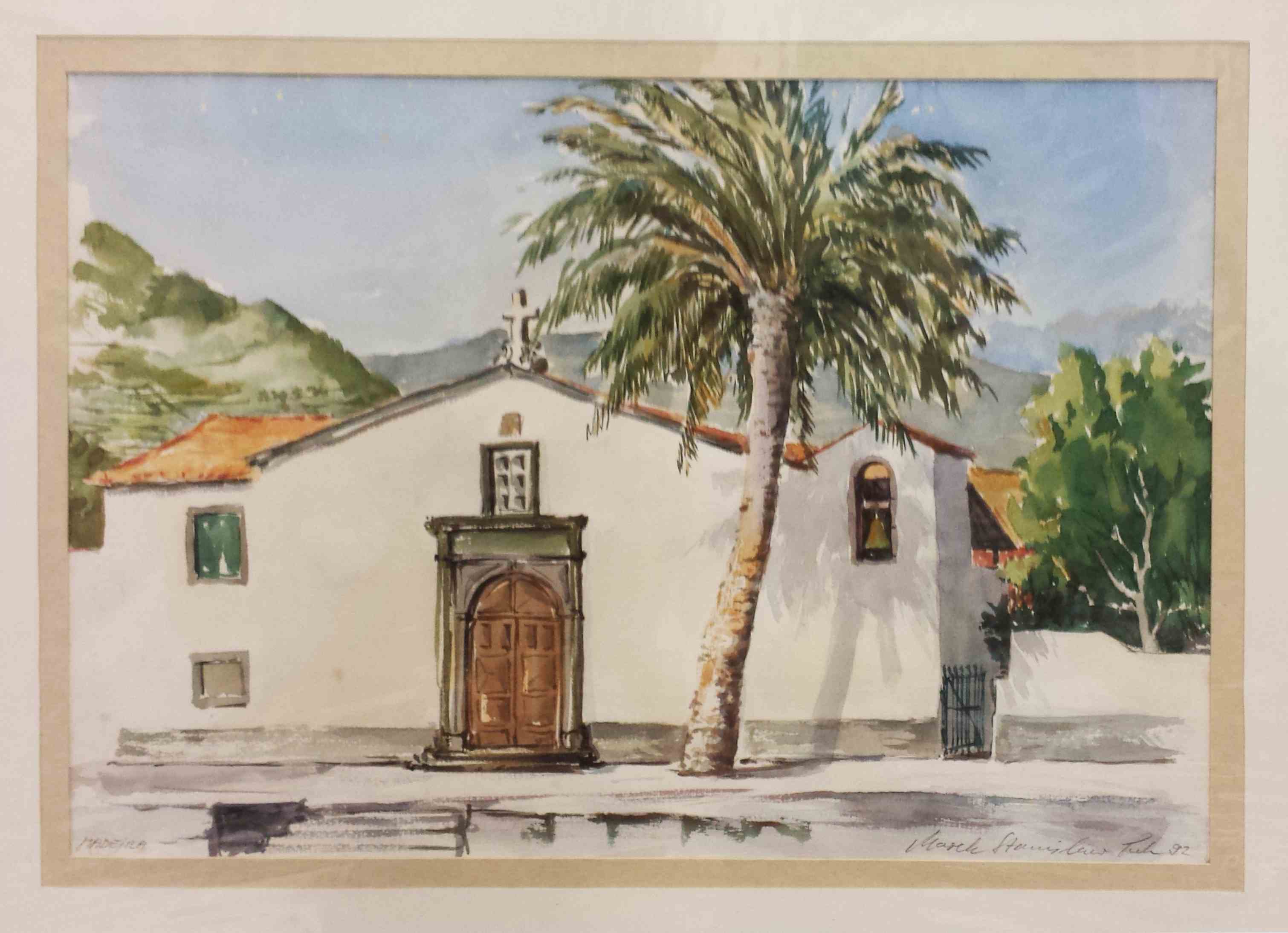 Kleine Kirche im Osten Madeiras - aquare