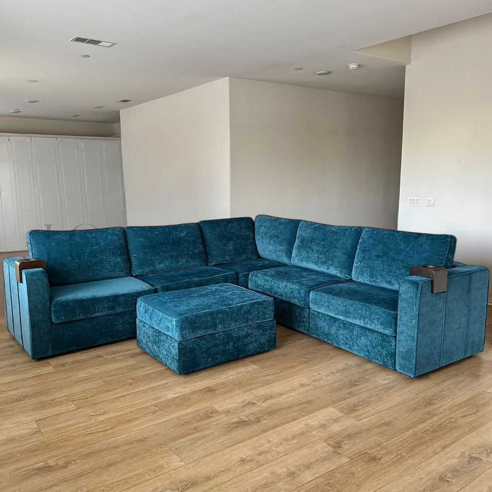 Thumbnail: Lovesac Mediterranea Corded Velvet 6 Seat 8 Side Sactional