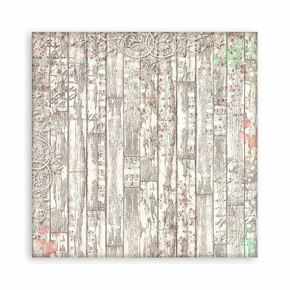 Miniature : 4 Feuilles Tissus Polyester 30x30cm -- Collection "Sweet Winter" -- Stamperia