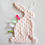 Miniature : Doudou Plat Lapin Oeko-Tex tout doux éveil sensoriel -- Motif Eléphant / Rose