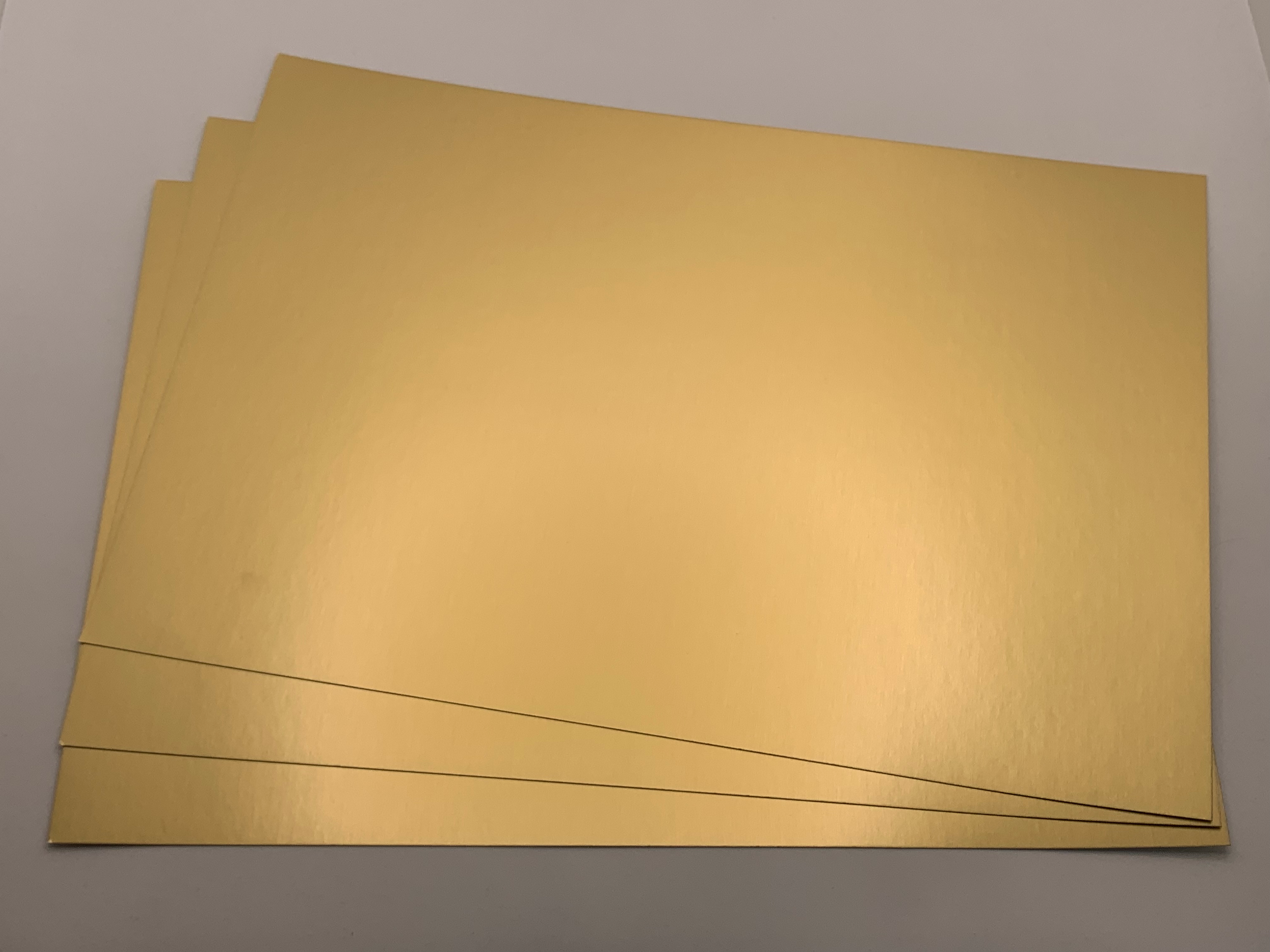 Lot de 3 Cardstock Mat "Or" -- Format A4  -- 250gr