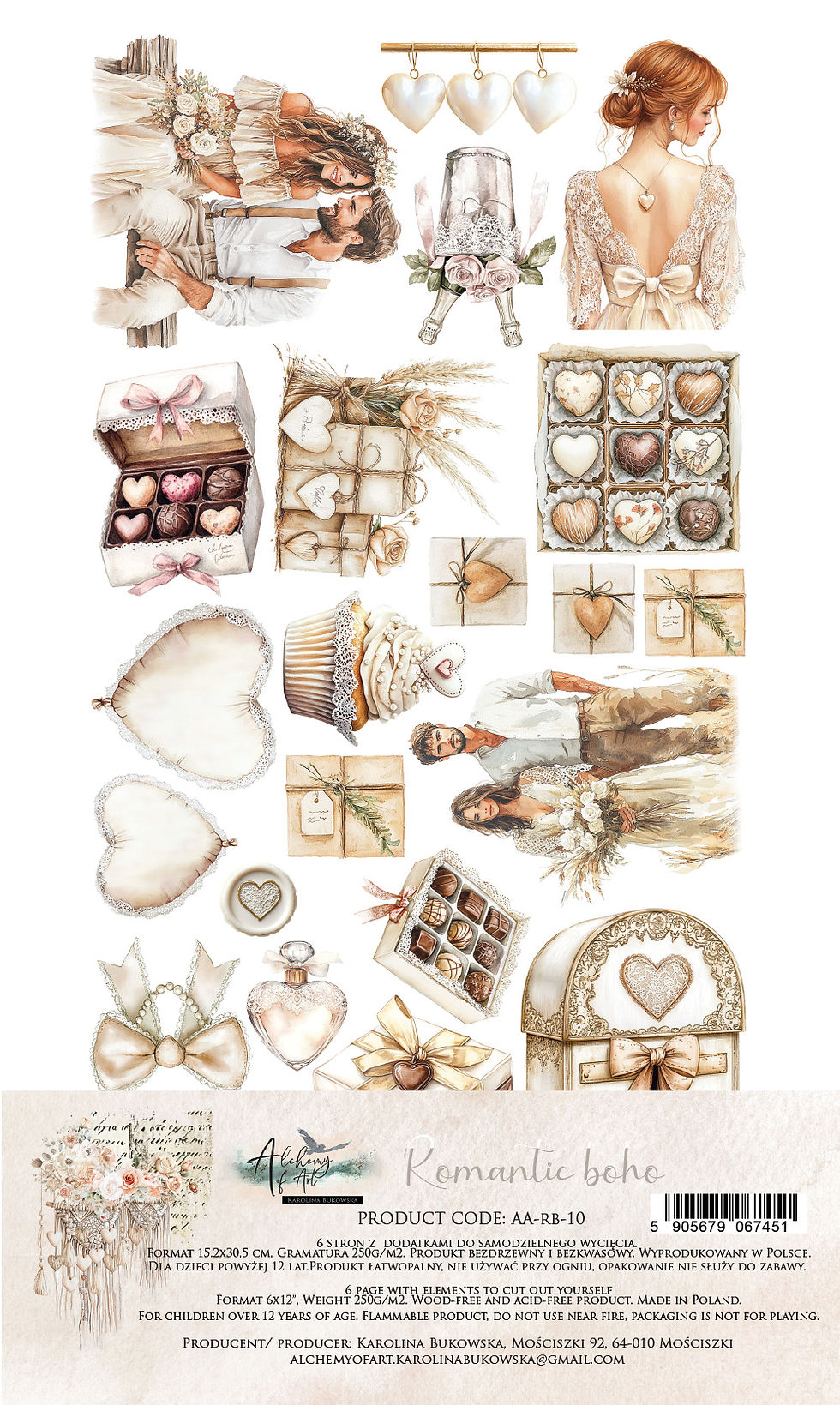 Miniature : Pack Complet -- Alchemy of Art "Romantic Boho" (3 Blocs + 1 Set)