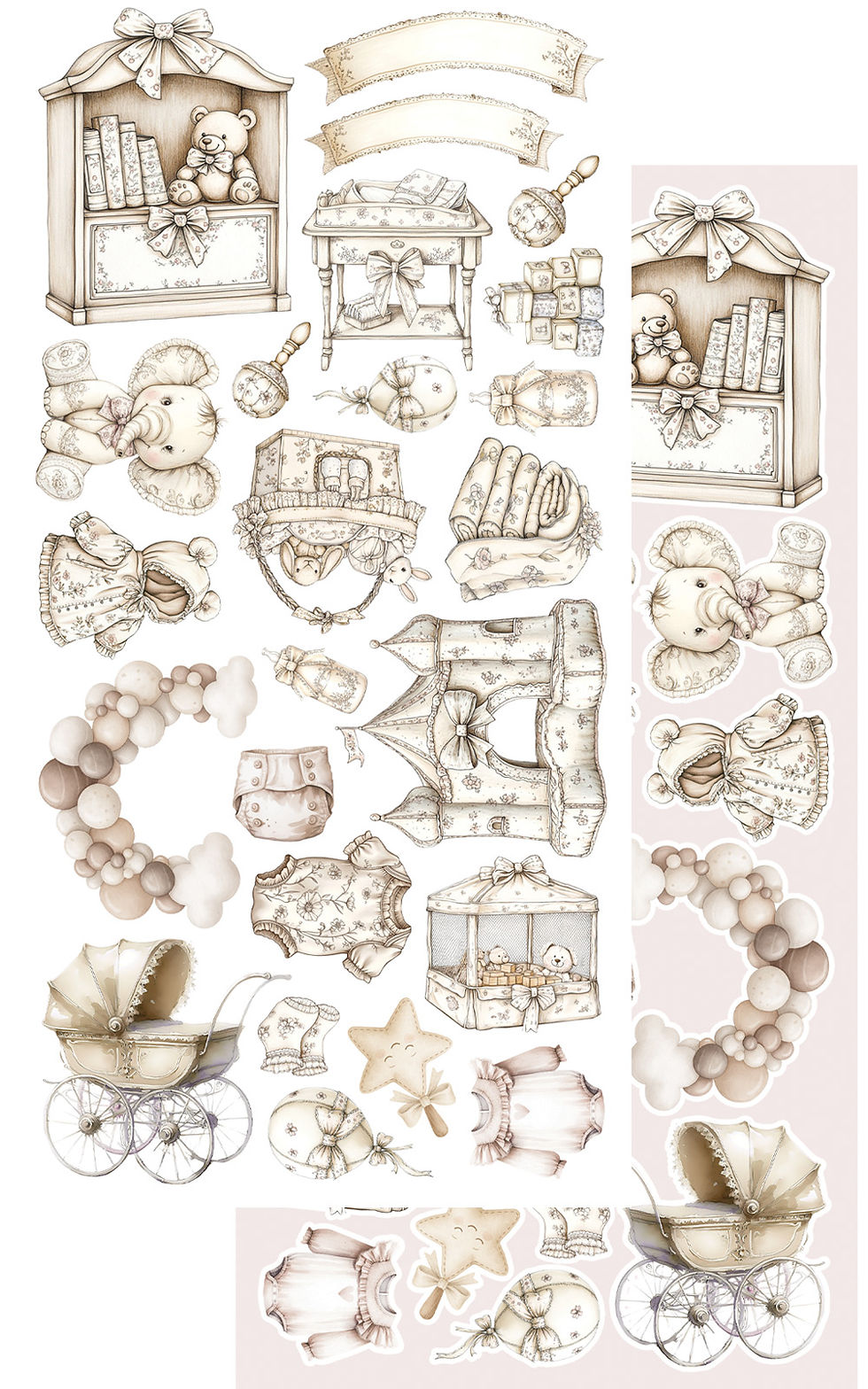 Miniature : Extra Set "Girl" Alchemy of Art "The Baby" -- 15 x 30,5 cm