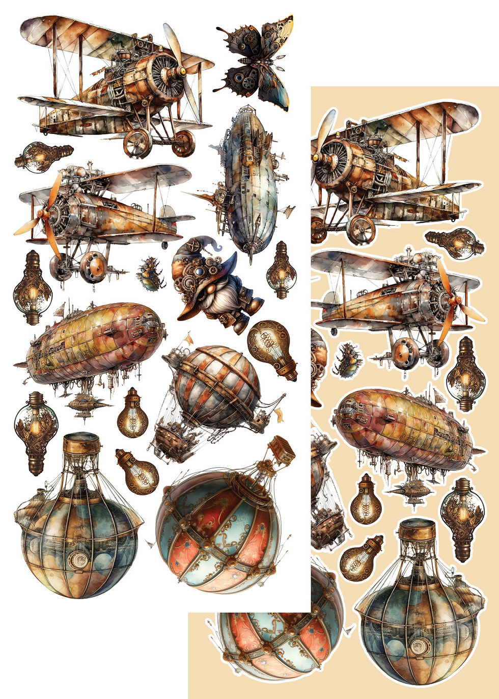 Miniature : Extra Set Alchemy of Art "Steampunk Time" -- 15 x 30,5 cm
