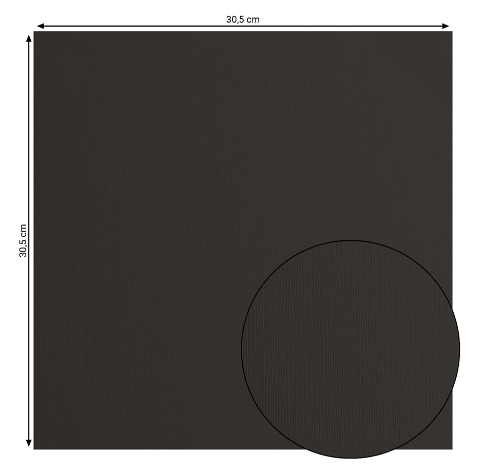 Miniature : Lot de 10 Cardstock Texturés Florence "Noir" -- 216gr -- 30,5 x 30,5 cm