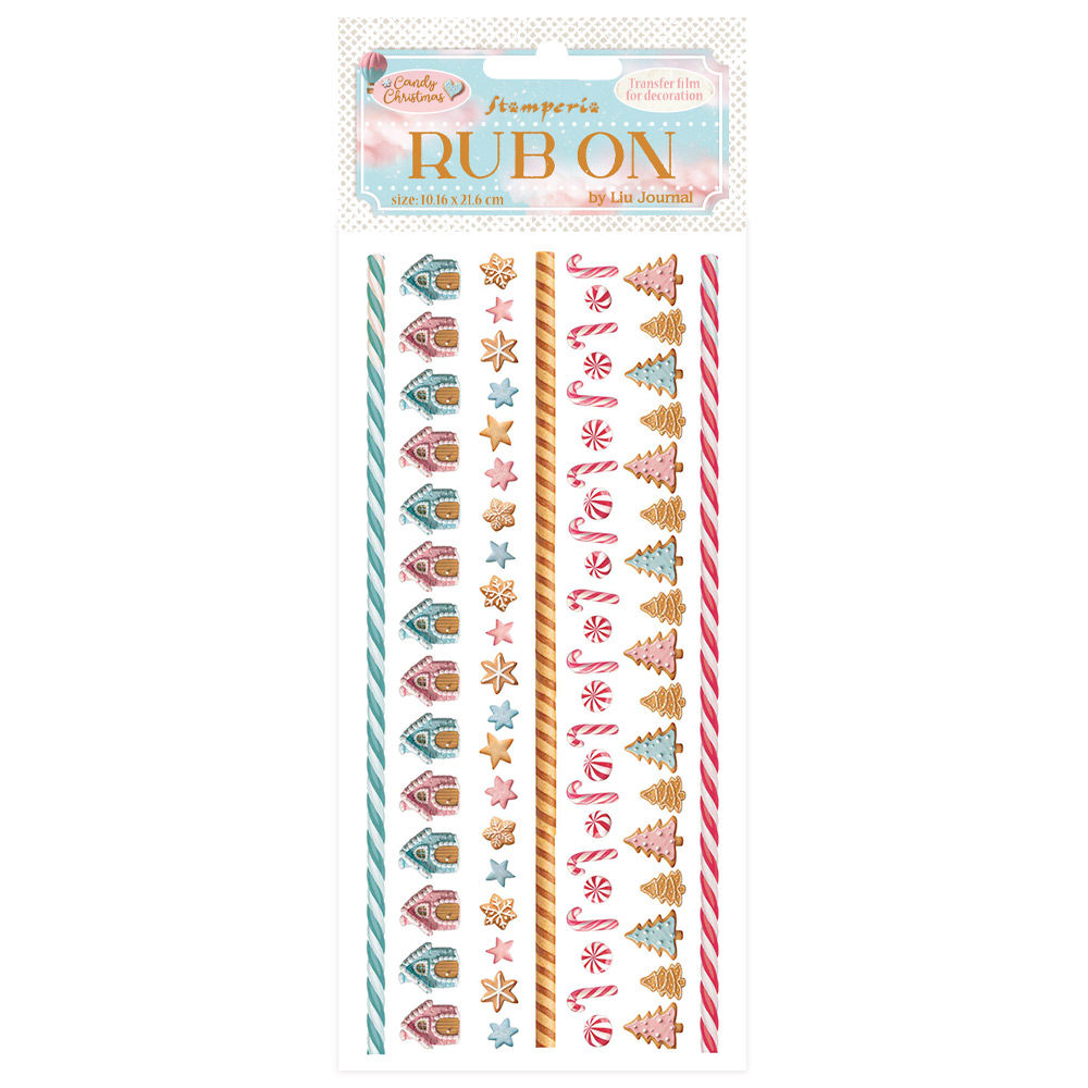 Rub-on -- Bandes -- Collection "Candy Christmas" -- Stamperia