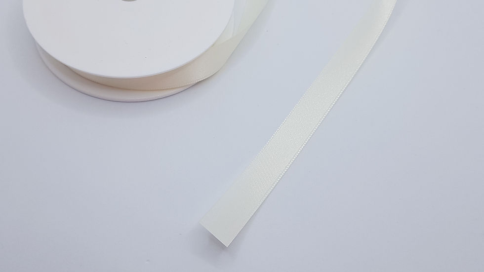 Miniature : Ruban satin -- couleur Crème (au mètre)
