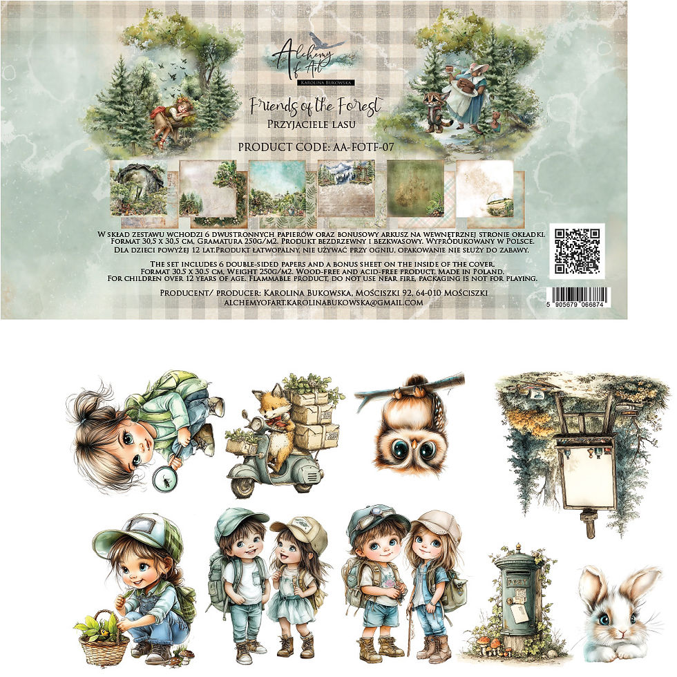 Miniature : Bloc Alchemy of Art "Friends of the Forest" -- Format 12 x 12 (30,5 x 30,5 cm)