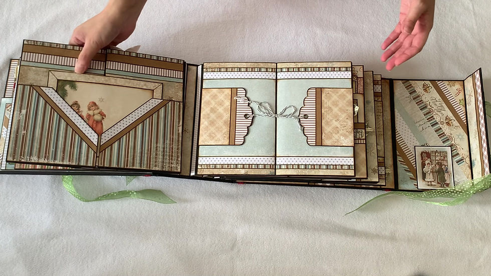 Miniature : Album photos Scrap Noël "Vintage Winter" -- Fait main