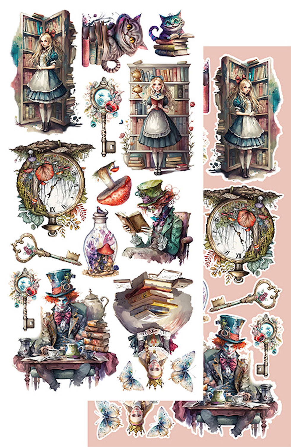 Miniature : Extra Set Alchemy of Art "Enchanted World/Alice" -- 15 x 30,5 cm