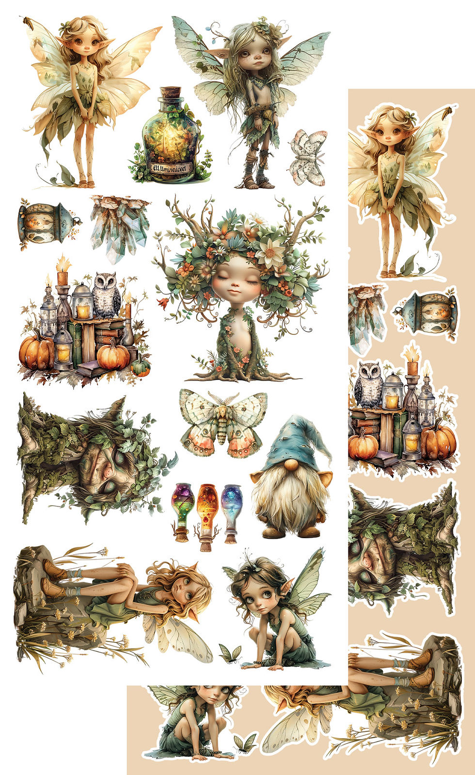 Miniature : Extra Set Alchemy of Art "Tales of Moss and Fern" -- 15 x 30,5 cm