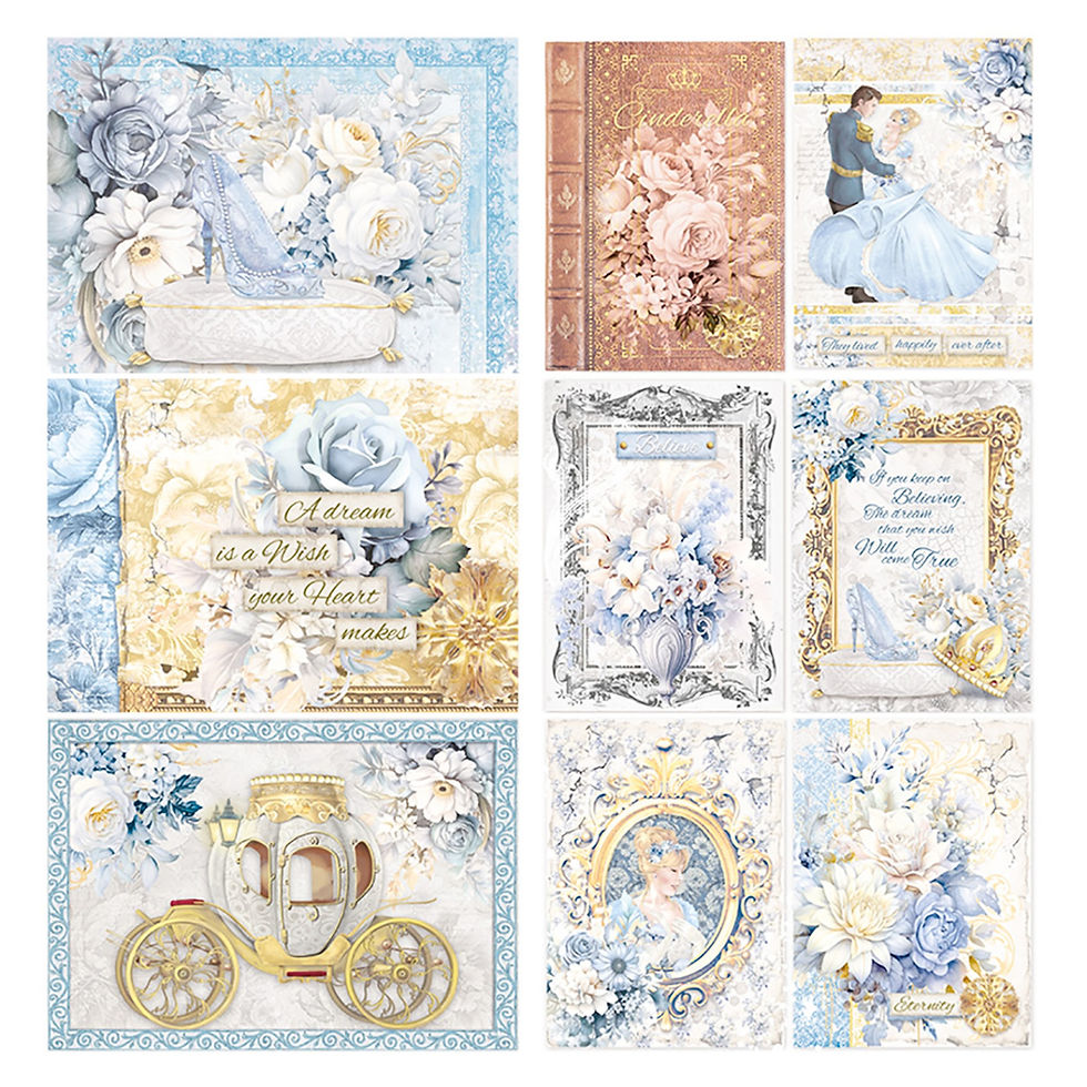 Miniature : Lot de 6 Papiers Vellum, "Midnight Spell"-- Format 6x6 (15x15cm) -- Ciao Bella