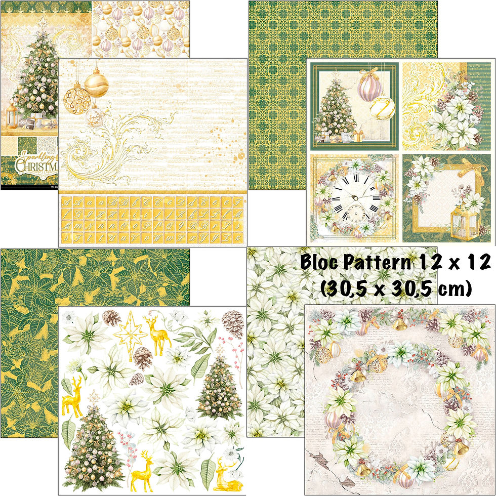Miniature : Bloc Ciao Bella "Sparkling Christmas" -- Format Patterns (30,5 x 30,5 cm)